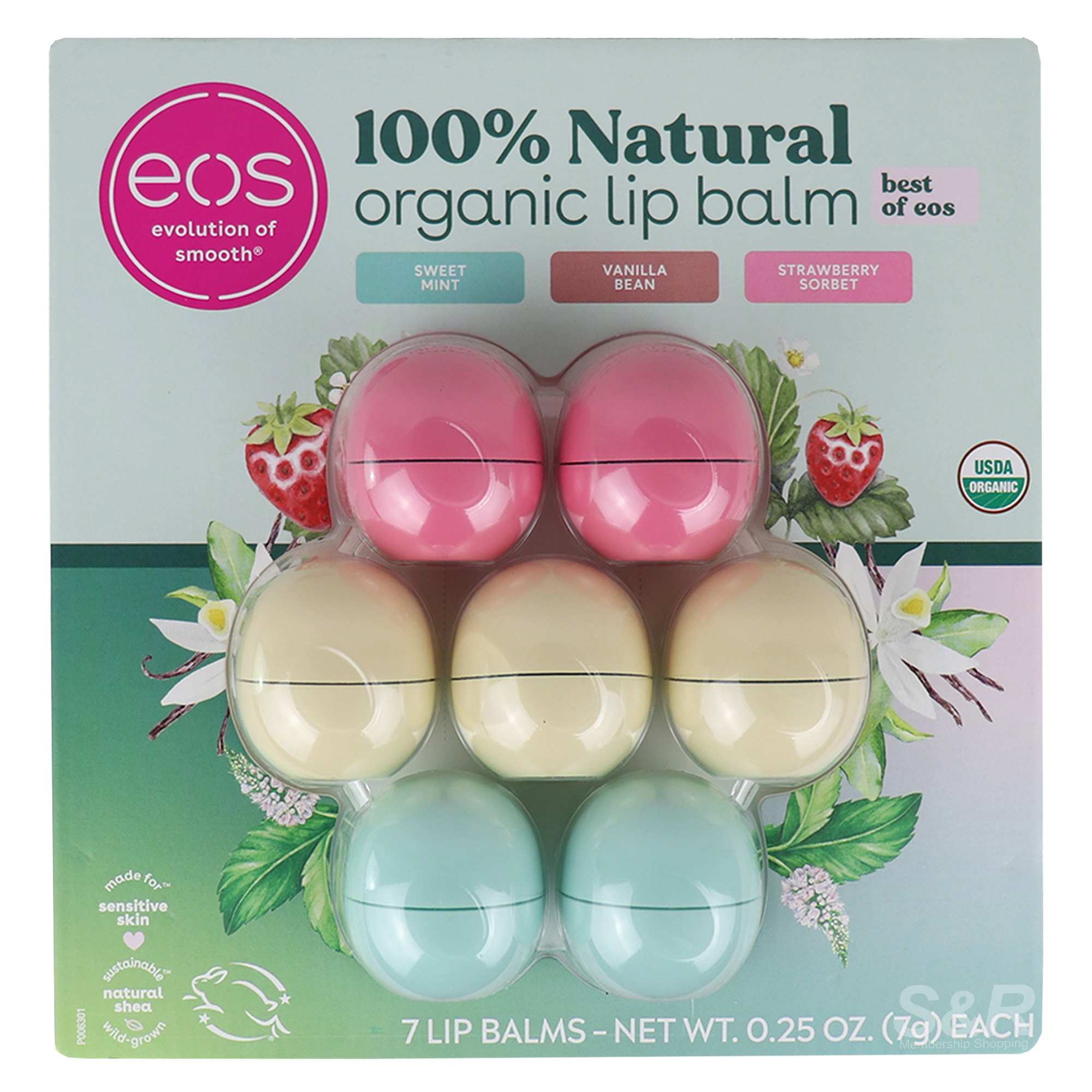 EOS Organic Lip Balm 7pcs EOS Organic Lip Balm 7pcs